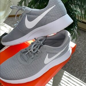 Nike Gray and White Sneakers